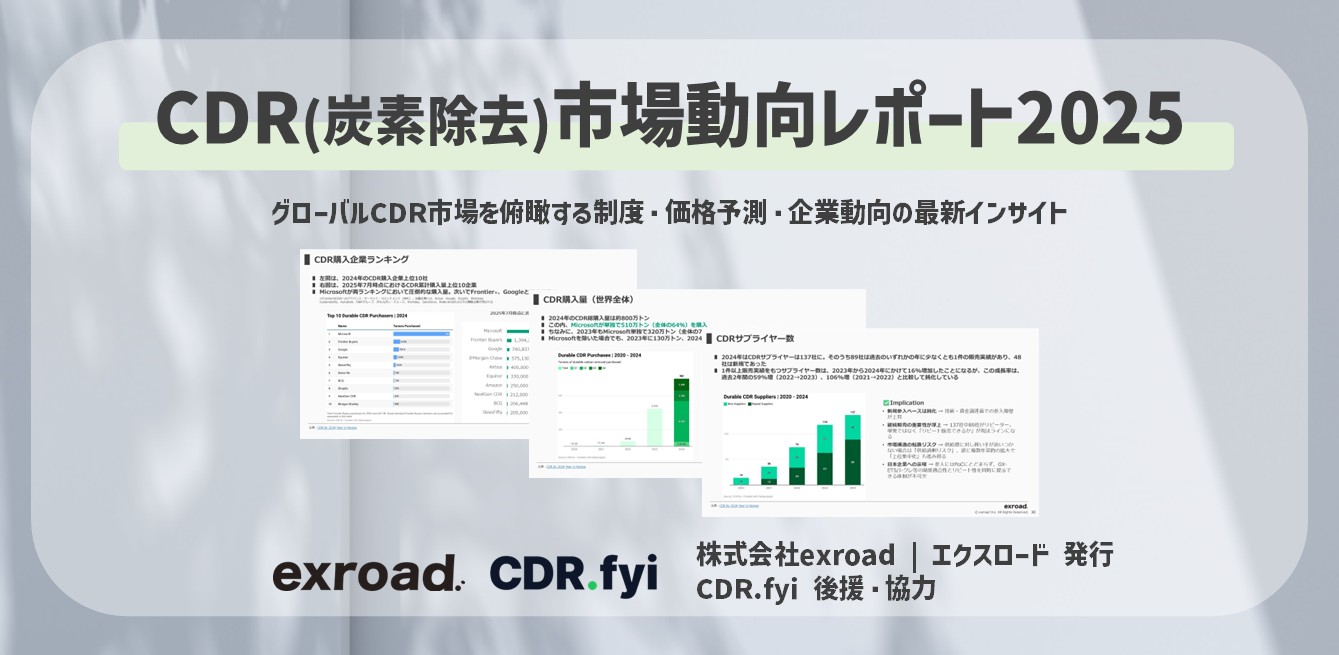 CDR（炭素除去）市場動向レポート2025